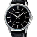 Casio Casio Collection MTP-1303PL-1A  MTP-1303PL-1A кварцевые мужские часы черный циферблат, браслет кожаный — вид спереди