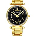 Stuhrling Stuhrling Aria 3905.4  3905.4 кварцевые женские часы черный циферблат, браслет нержавеющая сталь с pvd-покрытием — вид спереди