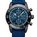 Breitling Breitling Superocean Heritage Chronograph 44 Outerknown M133132A1C1W1  M133132A1C1W1 механические мужские часы синий циферблат, браслет тканевый — вид спереди