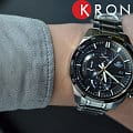 Casio Casio Edifice EQS-600DB-1A9 мужские часы черный циферблат на запястье
