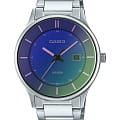 Casio Casio Collection MTP-E605D-2E  MTP-E605D-2E кварцевые мужские часы синий циферблат, браслет нержавеющая сталь — вид спереди
