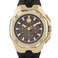 Philipp Plein Philipp Plein Octagon PWTBA0423  PWTBA0423 кварцевые мужские часы черный циферблат, браслет силикон — вид спереди
