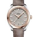 Omega Omega Seamaster Aqua Terra 220.23.34.20.06.001 Aqua Terra 22023342006001 механические женские часы серый циферблат, браслет кожаный — вид спереди