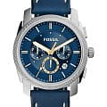 Fossil Fossil Machine Chronograph FS5262  FS5262 кварцевые мужские часы синий циферблат, браслет кожаный — вид спереди