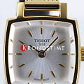 Tissot Tissot Lovely Square T058.109.33.031.00 кварцевые женские часы часы, крупный план серебристый циферблат
