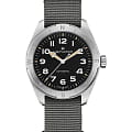 Hamilton Hamilton Khaki Field Expedition Auto H70315930  H70315930 механические мужские часы черный циферблат, браслет тканевый — вид спереди