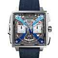 TAG Heuer TAG Heuer Monaco Split-seconds Chronograph CBW2182.FC8339  CBW2182.FC8339 механические мужские часы серый циферблат, браслет тканевый — вид спереди