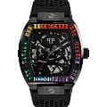 Philipp Plein Philipp Plein The Skeleton PWBAA0621  PWBAA0621 механические мужские часы черный циферблат, браслет силикон — вид спереди
