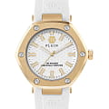 Philipp Plein Philipp Plein The Hexagon PW1BA0123  PW1BA0123 кварцевые женские часы серебристый циферблат, браслет силикон — вид спереди