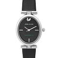 Anne Klein Anne Klein 5155BKBK  5155BKBK кварцевые женские часы  черный циферблат, браслет кожаный — вид спереди