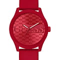 Guess Guess Dress GW0780G2  GW0780G2 кварцевые мужские часы красный циферблат, браслет силикон — вид спереди
