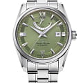 Orient Orient Star RE-AU0107E  RE-AU0107E механические мужские часы зеленый циферблат, браслет нержавеющая сталь — вид спереди