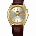 Orient Orient AB0000HC (FAB0000HC)  FAB0000HC механические мужские часы серебристый циферблат, браслет кожаный — вид спереди