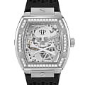 Philipp Plein Philipp Plein The Skeleton PWBAA1323  PWBAA1323 механические мужские часы серебристый циферблат, браслет силикон — вид спереди