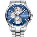 Maurice Lacroix Maurice Lacroix Pontos Chronograph PT6388-SS002-430-1  PT6388-SS002-430-1 механические мужские часы синий циферблат, браслет нержавеющая сталь — вид спереди