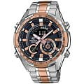 Casio Casio Edifice ERA-600SG-1A9 ERA ERA-600SG-1A9 кварцевые мужские часы черный циферблат, браслет сталь с ip покрытием — вид спереди