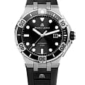 Maurice Lacroix Maurice Lacroix Aikon Venturer AI6058-SS001-330-1  AI6058-SS001-330-1 механические мужские часы черный циферблат, браслет каучук — вид спереди
