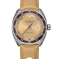 Hamilton Hamilton American Classic Pan Europ Day Date Auto H35435820  H35435820 механические мужские часы бежевый циферблат, браслет кожаный — вид спереди