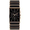 Jacques Lemans Jacques Lemans 1-1817C  1-1817C кварцевые мужские часы черный циферблат, браслет сталь + керамические вставки — вид спереди