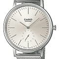 Casio Casio LTP-E148M-7A  LTP-E148M-7A кварцевые женские часы серый циферблат, браслет  — вид спереди